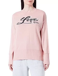 Swetry damskie - Love Moschino Damski sweter z długim rękawem Comfort Fit, Rosa, 38 - grafika 1