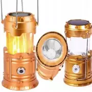 Latarki - Lampa solarna latarka na biwak Płomień 3w1 - miniaturka - grafika 1