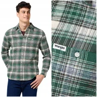 Koszule męskie - Wrangler BRUSHED 1 PKT SHIRT klasyczna koszula bawełniana męska w kratę 3XL - miniaturka - grafika 1