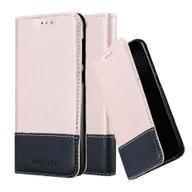 Etui i futerały do telefonów - Etui Cadorabo do HTC One A9 w kolorze ROSE GOLD BLACK z zapięciem magnetycznym, funkcją podstawki i kieszenią na karty Etui ochronne Etui Book Flap Style - miniaturka - grafika 1