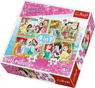 Puzzle - Trefl Puzzle 34309 Radosny dzień księżniczek 4w1 ŁÓDŹ 34309 - miniaturka - grafika 1