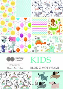Blok z motywami Kids A4/15ark HAPPY COLOR - Szkolne artykuły papiernicze - miniaturka - grafika 1