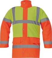 Kurtki męskie - Kurtka męska CERVA SEFTON HV - ocieplana kurtka zimowa, odblaskowe taśmy, wodoodporność, rozm. XS-3XL, - żółty/pomarańczowy S - miniaturka - grafika 1