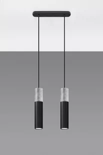 Sollux Lighting Lampa wisząca BORGIO 2 czarny - Lampy sufitowe - miniaturka - grafika 1