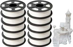 Filament do drukarek 3D SUNLU, średnica 1,75 mm, waga 10 kg, PLA WHITE 10KG - Filamenty i akcesoria do drukarek 3D - miniaturka - grafika 1