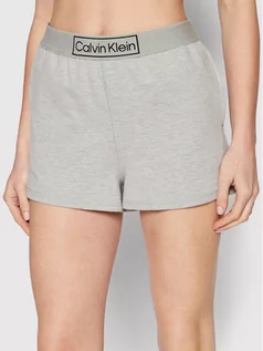 Piżamy damskie - Calvin Klein Underwear Szorty piżamowe 000QS6799E Szary Regular Fit - grafika 1