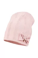 Czapki dla dzieci - Jamiks czapka dziecięca INAS kolor różowy z cienkiej dzianiny - miniaturka - grafika 1
