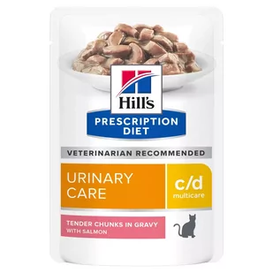 Hills PD Prescription Diet Feline c/d Salmon 85g Saszetka - Mokra karma dla kotów - miniaturka - grafika 1