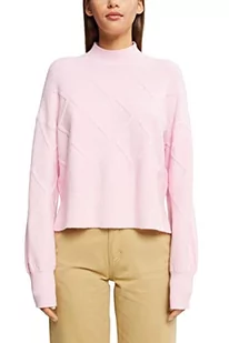 edc by ESPRIT Damski sweter 102CC1I304, 690/LIGHT PINK, L - Swetry damskie - miniaturka - grafika 1