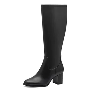 Marco Tozzi Damskie długie buty 2-25504-43 modne kozaki, czarne, 37 EU, czarny, 37 EU - Kozaki damskie - miniaturka - grafika 1