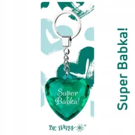 Breloczki dla dzieci - Brelok serce Super Babka! - Be-Happy Gifts - miniaturka - grafika 1