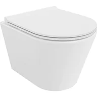 Miski WC - Mexen Rico miska wc Rimless Tornado z deską wolnoopadającą slim, duroplast, biała połysk - 30720500T - miniaturka - grafika 1