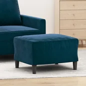 Pufy i podnóżki - Podnóżek, niebieski, 60x50x41 cm, tapicerowany aksamitem - miniaturka - grafika 1
