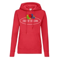 Bluzy sportowe damskie - Damska Bluza Z Kapturem Z Nadrukiem Logo W Stylu Vintage - miniaturka - grafika 1