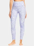 Spodnie damskie - Roxy Legginsy Heart Into Ankl Ndpt ERJNP03492 Fioletowy Slim Fit - miniaturka - grafika 1