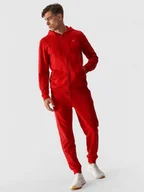 Spodnie sportowe męskie - Męskie spodnie dresowe joggery 4F 4FWMM00TTROM0942 - czerwone - miniaturka - grafika 1