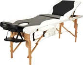 Łóżka - BODYFIT Łóżko do masażu 3 segmentowe BODYFIT, czarno-białe, 213x82 cm - miniaturka - grafika 1