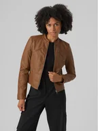 Kurtki damskie - Vero Moda Kurtka z imitacji skóry Favodona 10288555 Brązowy Regular Fit - miniaturka - grafika 1