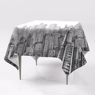 Obrusy i serwetki - Obrusy na stół kolory ozdobny Czarno-białe Miasto, Fabricsy - miniaturka - grafika 1