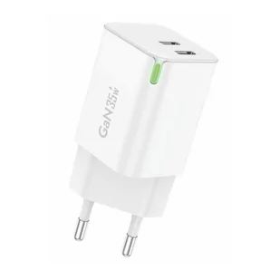 Ładowarka sieciowa Foneng GAN35 2x USB-C 2.4A (biała) - Ładowarki i akumulatory - miniaturka - grafika 2