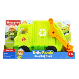 Fisher-Price Little People ŚMIECIARKA Muzyka do Pchania 1+ JĘZYK ANGIELSKI - Samochody i pojazdy dla dzieci - miniaturka - grafika 1
