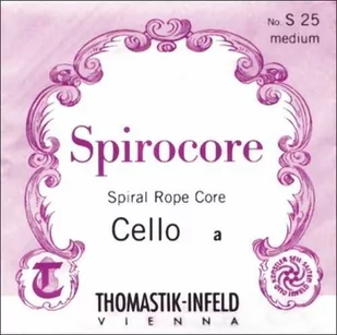 Thomastik Pojedynczy sznur do Cello 3/4 Spirocore - rdzeń spiralny ze sznurkiem C, chromowany ran, średni 641253 - Akcesoria do instrumentów smyczkowych - miniaturka - grafika 1