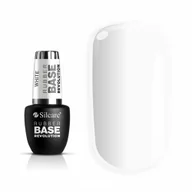 Lakiery hybrydowe - Silcare Rubber Base Revolution baza kauczukowa White 9ml - miniaturka - grafika 1