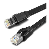 Kable miedziane - Ugreen UGREEN NW134 Płaski kabel sieciowy z metalowymi wtyczkami Ethernet RJ45 Cat.8 U/FTP 5m czarny 10983 - miniaturka - grafika 1