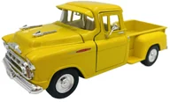 Samochody i pojazdy dla dzieci - Chevy 3100 Stepside Pickup 1957 model 1:24 Motormax 79381 zółty - miniaturka - grafika 1