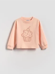 Reserved - Koszulka z aplikacją - pastelowy róż - Bluzki dla niemowląt - miniaturka - grafika 1