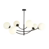 Lampy sufitowe - Emibig HUNTER 6 BLACK/OPAL1102/6 lampa sufitowa żyrandol nowoczesny 1102/6 - miniaturka - grafika 1