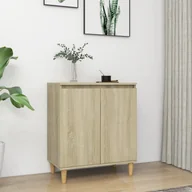 Szafki do salonu - vidaXL Szafka z drewnianymi nóżkami, dąb Sonoma, 60x35x70 cm, płyta - miniaturka - grafika 1