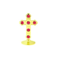 Figurki dekoracyjne - Crystocraft, miniaturka-figurka pozłacana Swarovski - KRZYŻ - miniaturka - grafika 1