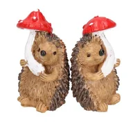 Decoupage - Jeż Dekoracyjny Figurka Ozdoba Jesień 2Szt - miniaturka - grafika 1