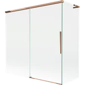 Parawany nawannowe - Mexen Rox L parawan nawannowy 2-skrzydłowy rozsuwany 160 + 70 x 150 cm, transparent, różowe złoto - 8C9L-160-070-60-00 - miniaturka - grafika 1