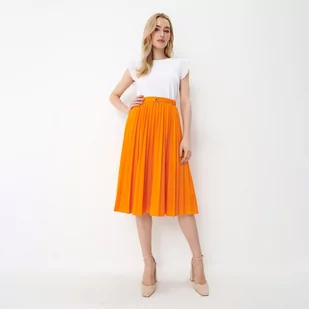 Mohito - Pomarańczowa spódnica midi - Pomarańczowy - Spódnice - miniaturka - grafika 1