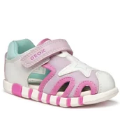 Sandały damskie - Geox Sandały Na Rzepy Dziewczęce Z Gwaizdkami Na Lato 25 Jwg - miniaturka - grafika 1