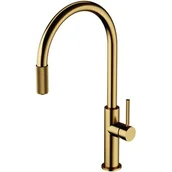 Baterie kuchenne - OMNIRES SW9057-FD1GLB SWITCH bateria kuchenna z zestawem filtrującym D1, złoty szczotkowany - miniaturka - grafika 1