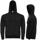 Bluzy męskie - BLUZA MĘSKA dresowa z Kapturem robocza czarna Sportowa Wygodna Ciepła M - miniaturka - grafika 1