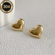 Kolczyki - TEMU Wysokiej jakości kolczyki ze stali nierdzewnej, niskoalergiczne, w kształcie złotego , odporne na blaknięcie, wygodne i uniwersalne, łatwe w - miniaturka - grafika 1