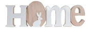 Figurki dekoracyjne - Drewniany napis "home" z zajączkiem - miniaturka - grafika 1