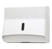 Dozowniki papieru i mydła dla firm - Biały pojemnik na ręczniki papierowe 500 listków ZZ 225 Linea Trade - miniaturka - grafika 1