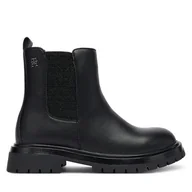 Buty dla dziewczynek - Botki Tommy Hilfiger T3A5-34152-1355999 S Czarny - miniaturka - grafika 1