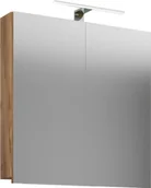 Szafki łazienkowe - VCB1 szafka łazienkowa z lustrem 60cm z oświetleniem,Replika dąb miodowy. - miniaturka - grafika 1