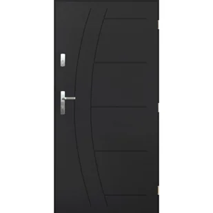 PANTOR Drzwi stalowe zewnętrzne wejściowe Hawr antracytowe 80 prawe - Drzwi zewnętrzne - miniaturka - grafika 1