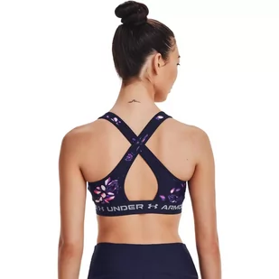 Biustonosz sportowy Under Armour Crossback Mid Print - Bielizna sportowa damska - miniaturka - grafika 6
