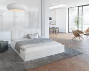 Łóżka - Łóżko tapicerowane RINO - Paris, kolor: white rama, stelaż metalowy podnoszony 120 x 200 - miniaturka - grafika 1
