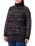 Swetry damskie - LIBBI Damski sweter z dzianiny 12419550-LI01, czarno-różowy, XS/S, czarny różowy, XS-S - miniaturka - grafika 1