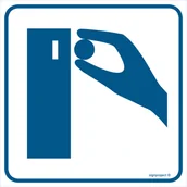 Systemy ekspozycyjne i znaki informacyjne - RA046 AUTOMATY NA ŻETONY, FN - FOLIA SAMOPRZYLEPNA; (100X100MM) - miniaturka - grafika 1