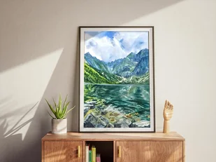 Tatry, Morskie Oko - akwarela A3 - Obrazy i zdjęcia na płótnie - miniaturka - grafika 1